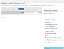 Tablet Screenshot of library.adler.edu